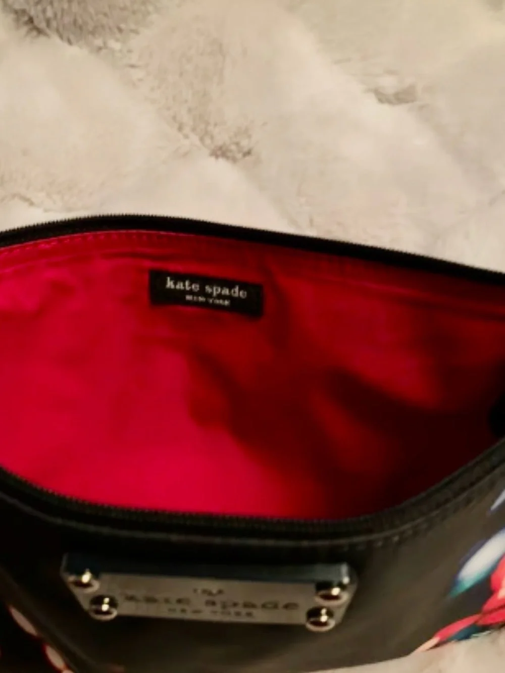 KATE SPADE Cosmetics Bag Zip-Pouch New York 